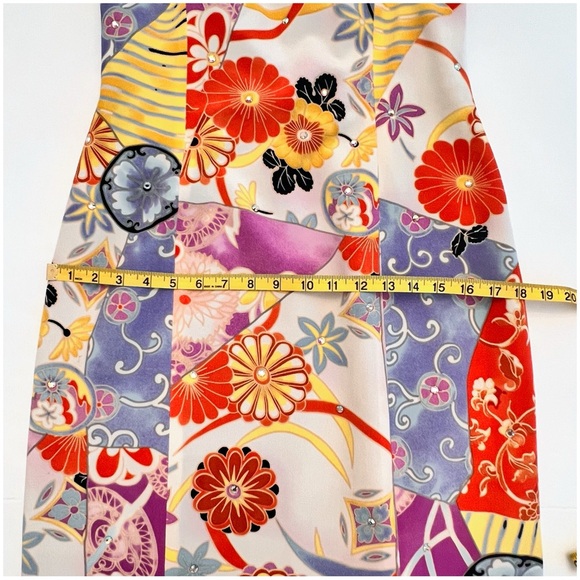 David Meister Floral Strapless Dress Size 8 - Picture 7 of 16